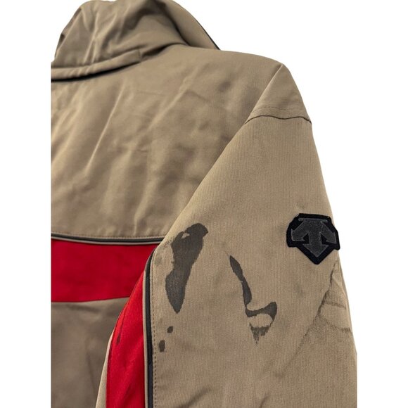 Vintage Descente Functional Sports Jacket Mens M Beige/Red Full Zip Winter Ski C - Picture 10 of 10